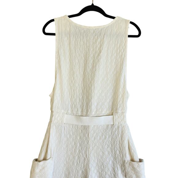 Free People Womens She's A Catch Jumpsuit Size Small White Wide Leg Tie Waist - Picture 6 of 13